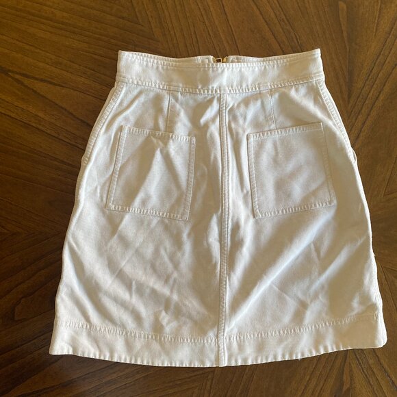 Diane Von Furstenberg Zip Front Skirt with Embroidery | size 2 - Picture 8 of 8